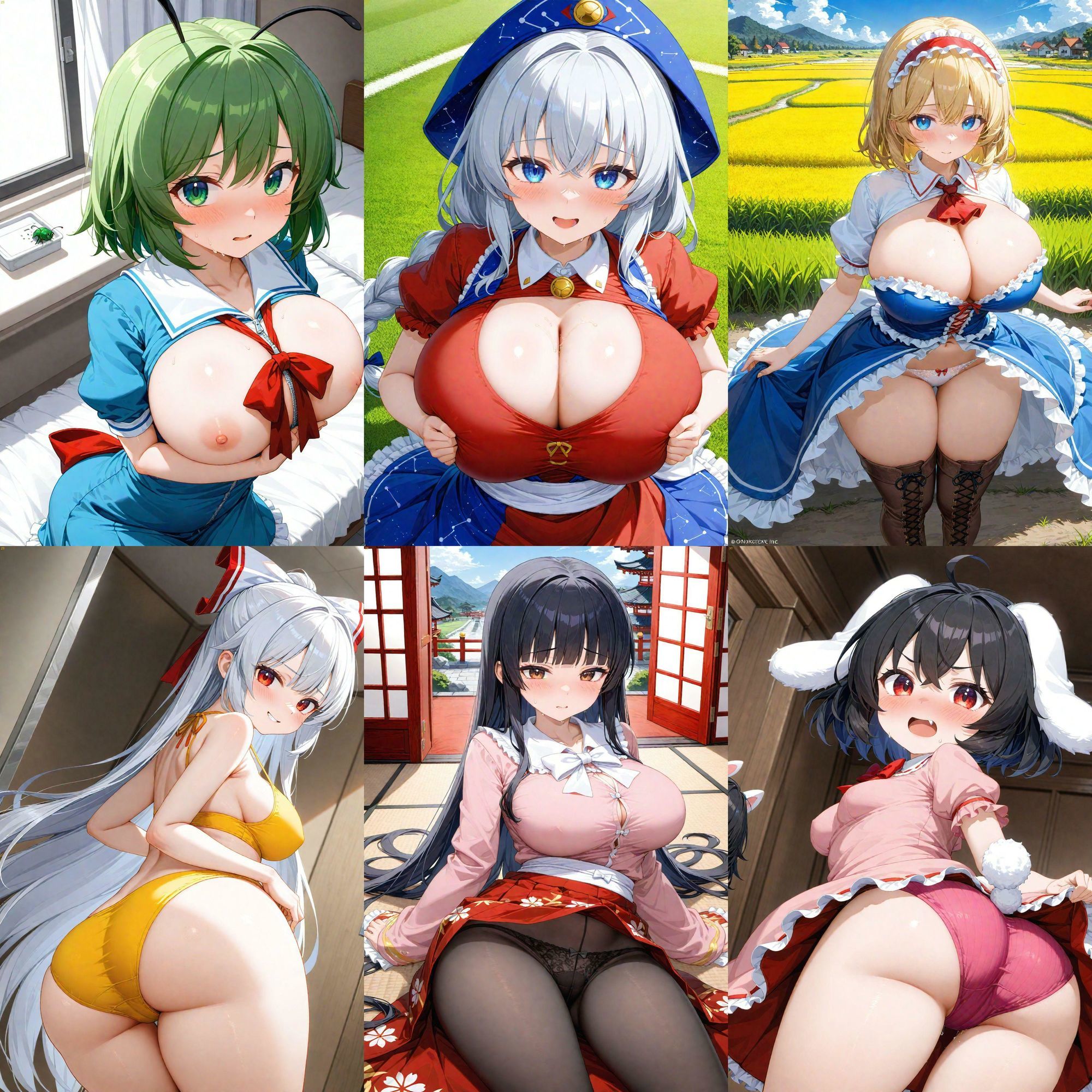 ノーモザイク！東方永夜抄キャラの誘惑2 - サンプル画像 3
