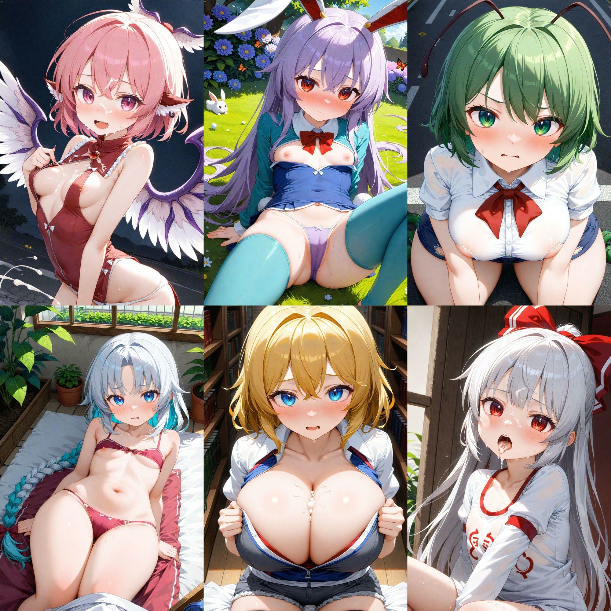 ノーモザイク！東方永夜抄キャラの誘惑2 - サンプル画像 6