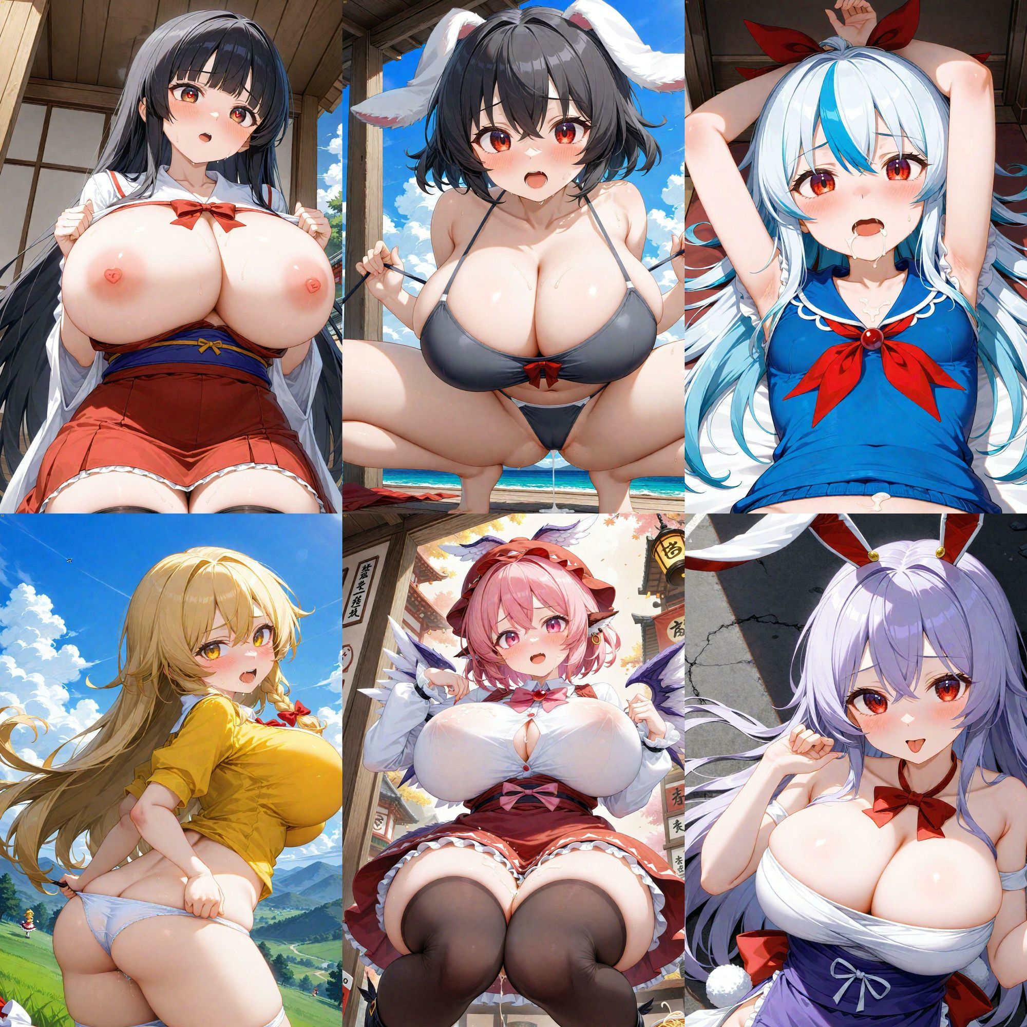 ノーモザイク！東方永夜抄キャラの誘惑2 - サンプル画像 7