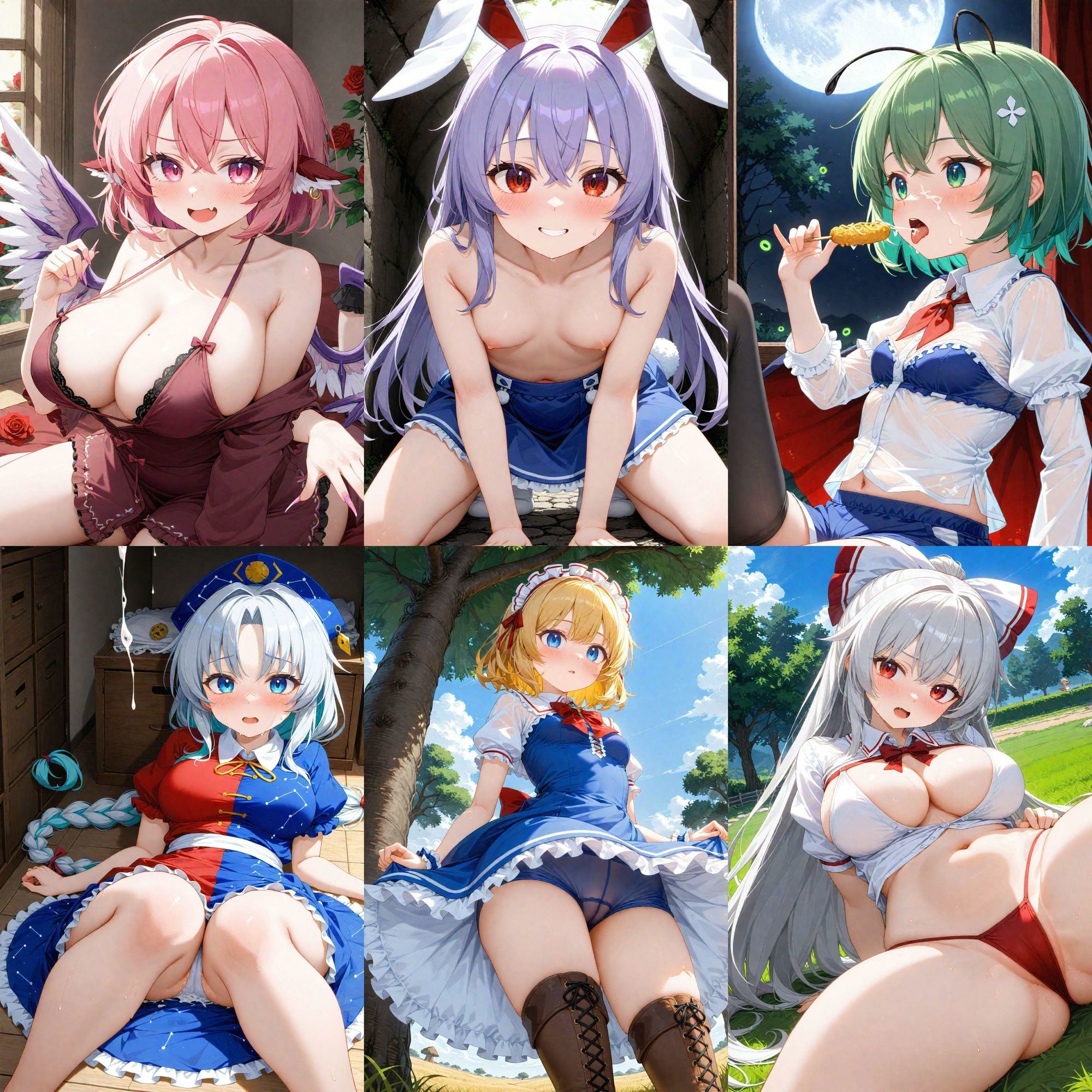 ノーモザイク！東方永夜抄キャラの誘惑2 - サンプル画像 10