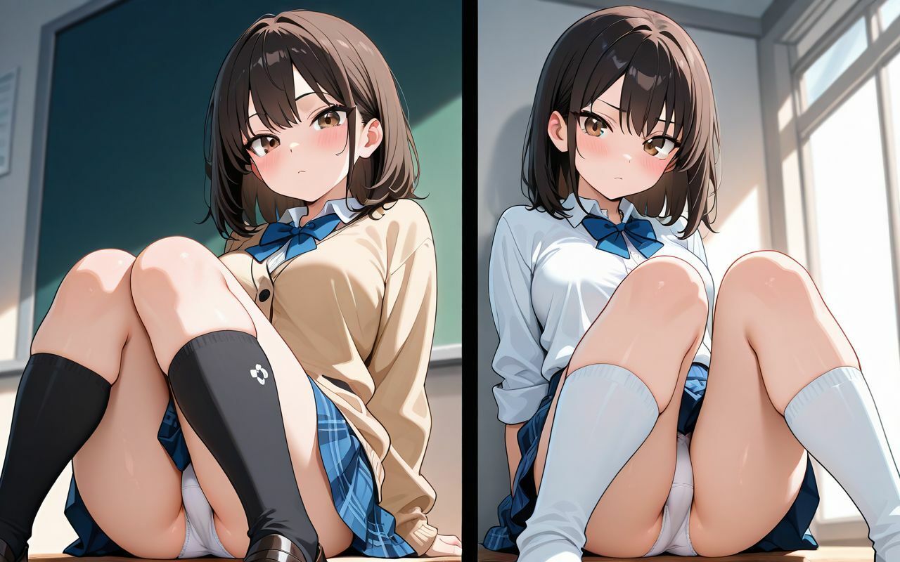 清楚系女子校生  体液だらだら性行為 - サンプル画像 1