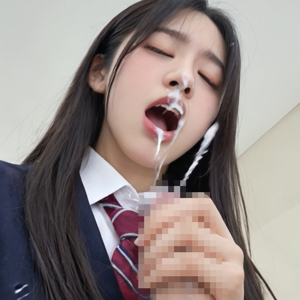 女子校生  制服顔射サークル - サンプル画像 1