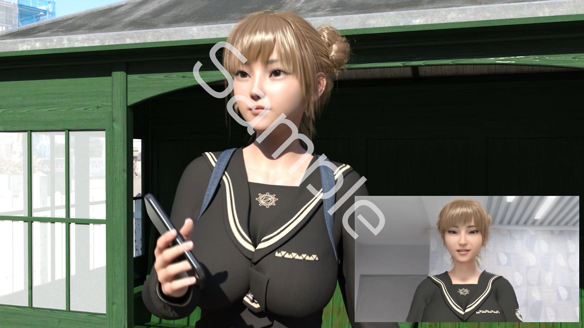 【▲100●100】生徒会長 一ノ瀬廻里・県警からの事情聴取で、自らの盗撮被害動画の確認を強いられる:Vol.R005『早朝の駅でのナマ脚とむっちり尻肉の盗撮被害』 - サンプル画像 3