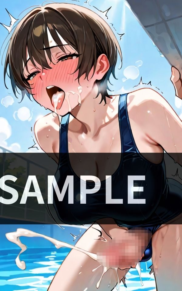 汁、汁、汁 男の娘が プールで乱交 始めました - サンプル画像 1