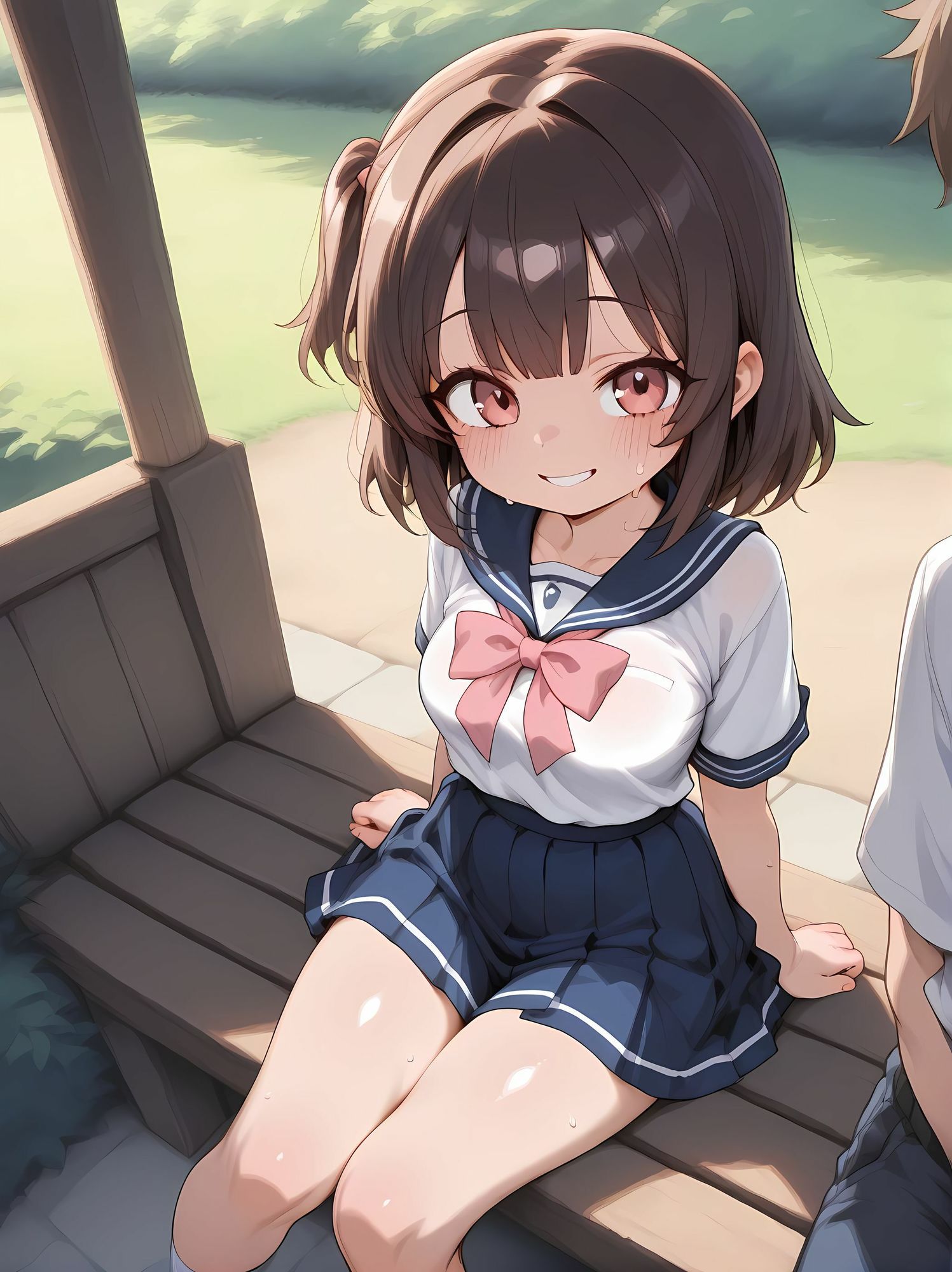 発育中の幼馴染が可愛かったので生挿入した 「まだおっぱいおおきくなってるんだよ（はーと）」 - サンプル画像 4