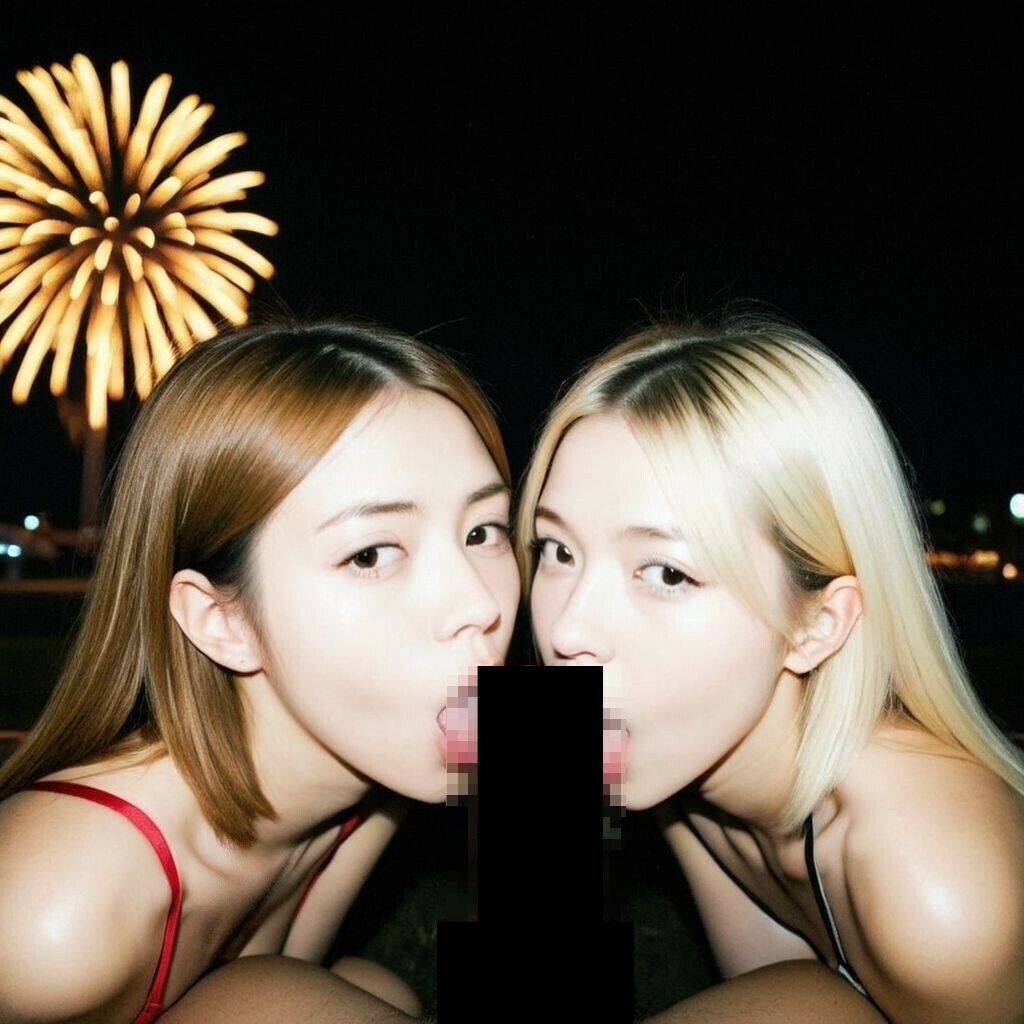 ビーチでWフェラ - サンプル画像 5