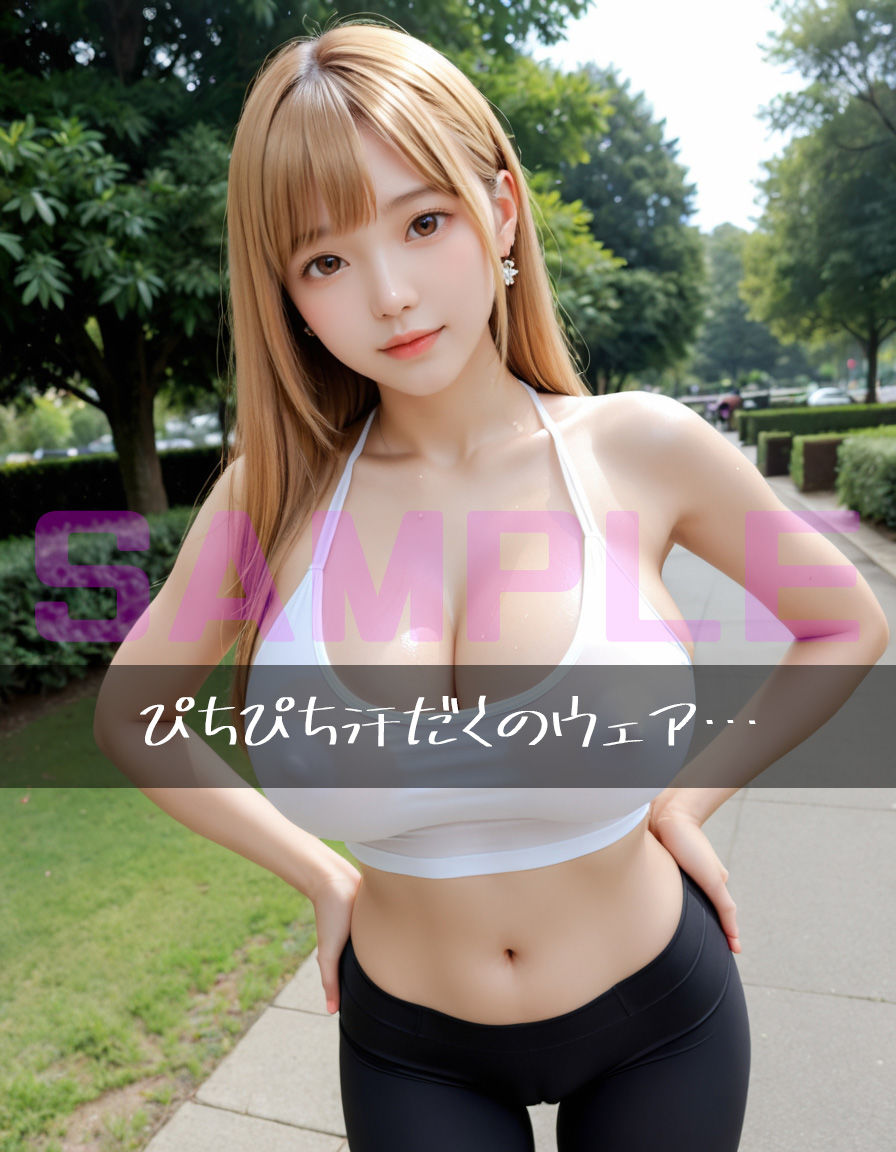 【たっぷり500枚】ギャルまみれ〜露出ギャルたちと汗だく野外トレーニング〜 - サンプル画像 2