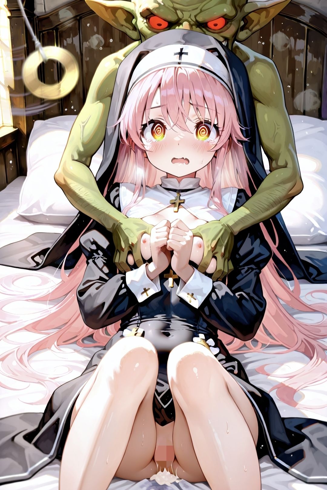 ピンク髪美少女とコスプレH.BLACKver - サンプル画像 3