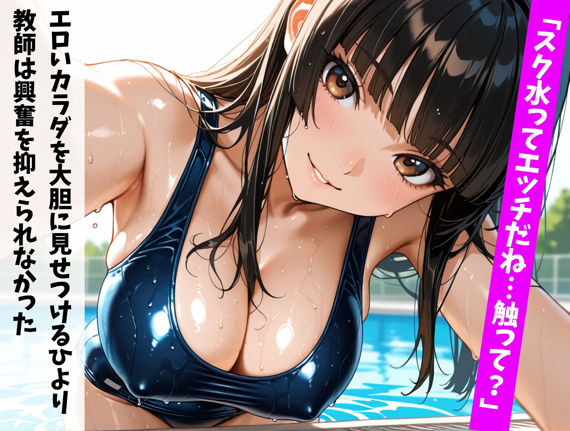 爆乳妹ちゃんキモデブ教師と汗だくえっち - サンプル画像 5