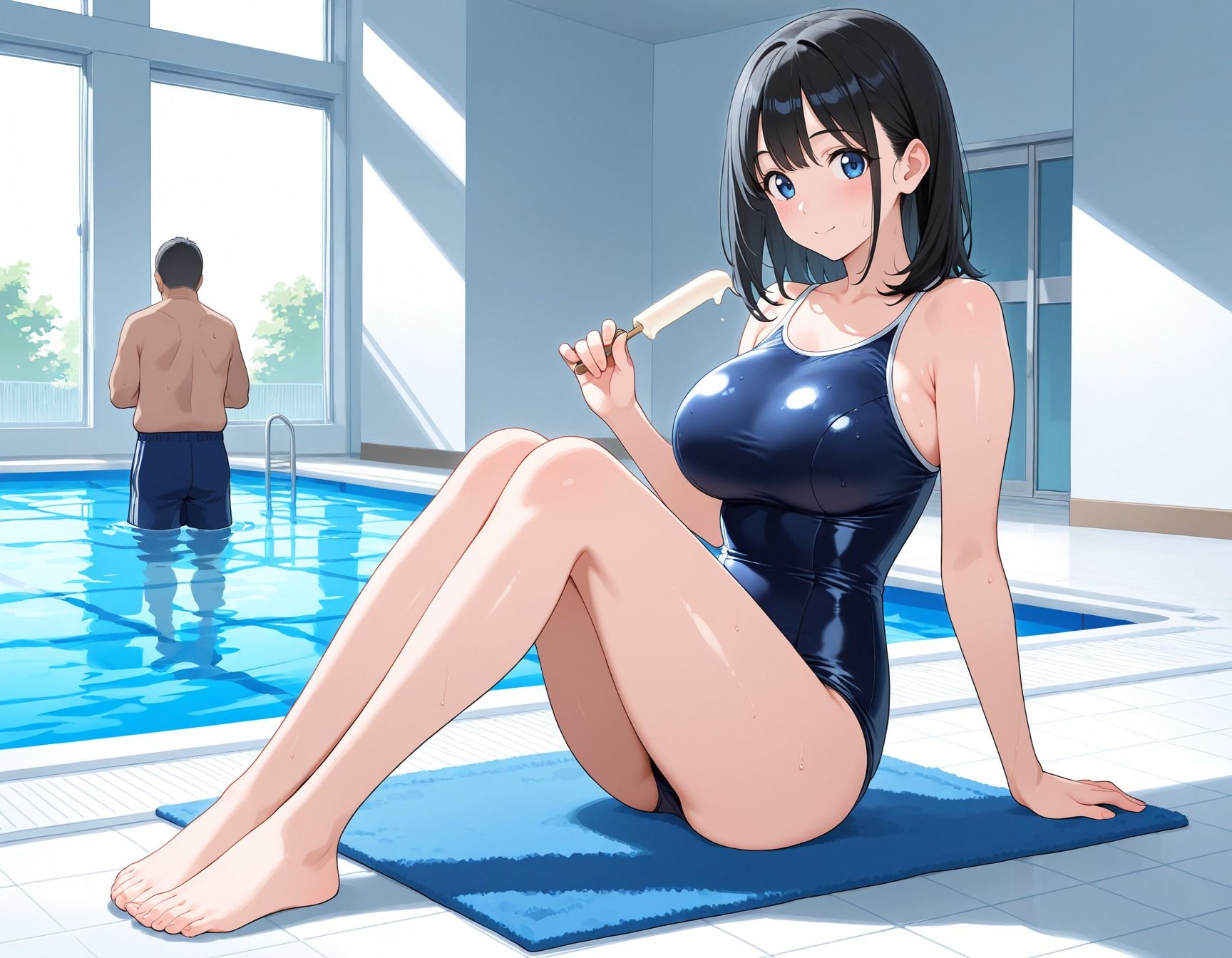 放課後は中出し当番〜性処理係のスク水女子校生 - サンプル画像 1