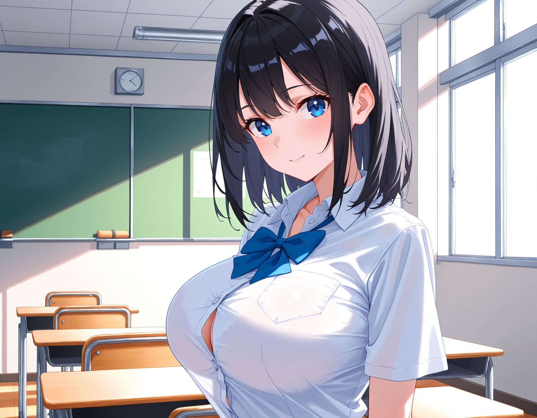 放課後は性処理当番〜爆乳女子校生は生中出しでメス堕ち完了 - サンプル画像 1