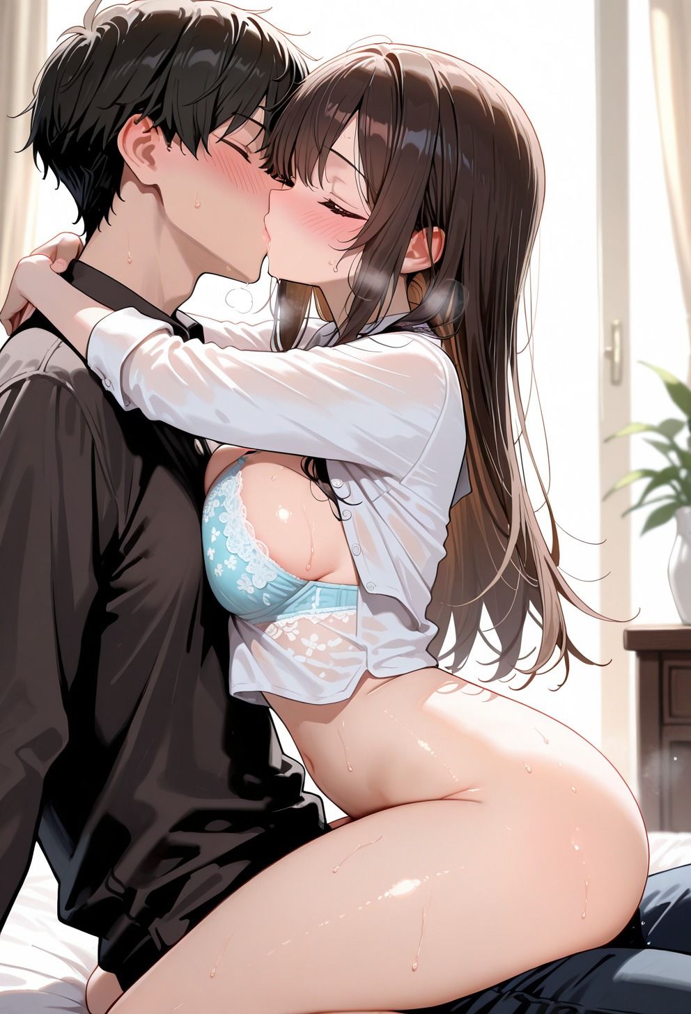 教育実習中に教え子の巨乳女子校生の誘惑に抗えず、イケナイ関係中出しSEX - サンプル画像 7