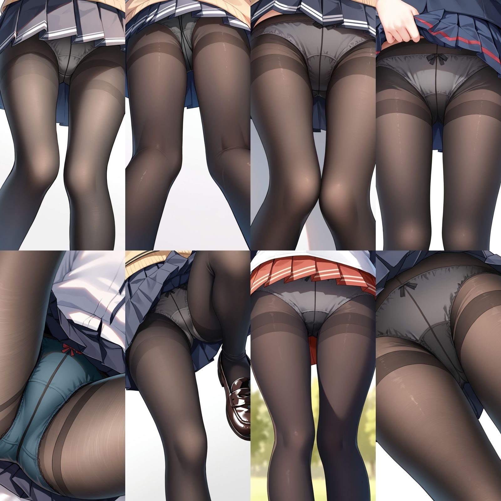 女子〇生の近距離黒タイツパンチラ【500枚】 - サンプル画像 5