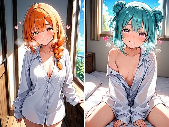 お泊り美女と彼シャツえっちしちゃうお話 - サンプル画像 2