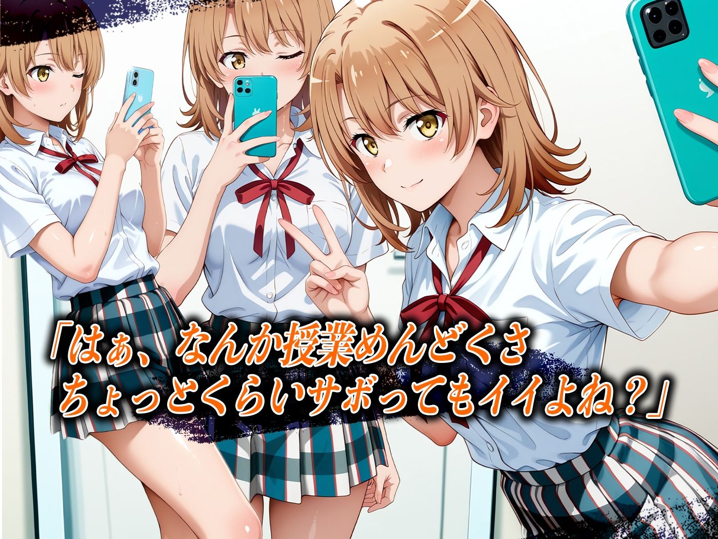 【4Kイラスト】心堕浸食_学校のトイレでオナニーしてるのを先生に見られた一●いろは - サンプル画像 1