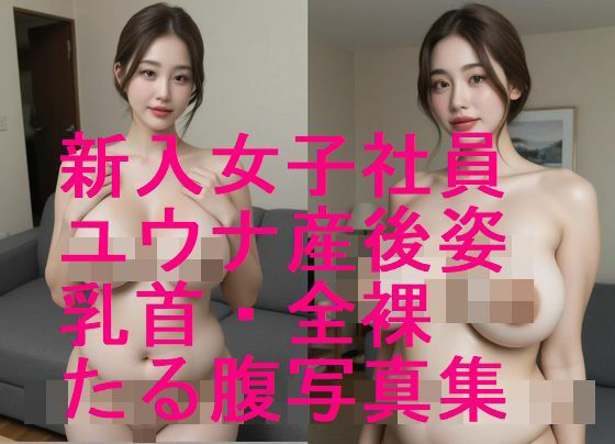 番外編！新入女子社員ユウナ・産後たる腹・乳首・全裸写真集【全27枚】