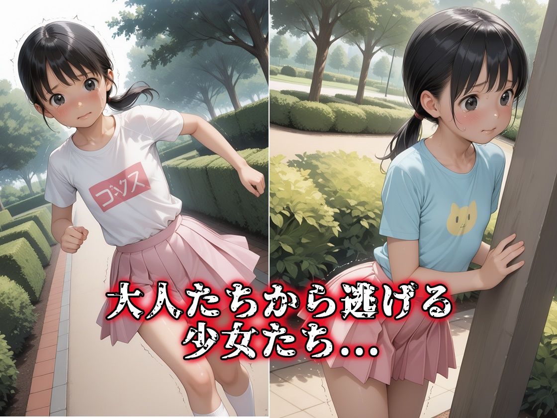 つるぺた少女と種付け鬼ごっこ【野外】【種付け】【好き放題】【ロリ】 - サンプル画像 1