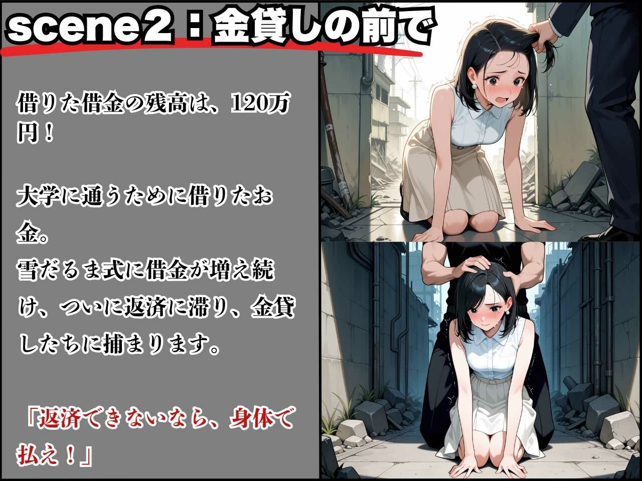 借金女子！25歳の清楚系美女が返済できず、彼氏専用ま〇こが陥落！ - サンプル画像 4