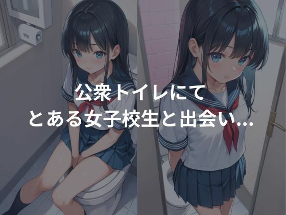 トイレにて女子校生をお持ち帰り性教育 - サンプル画像 1