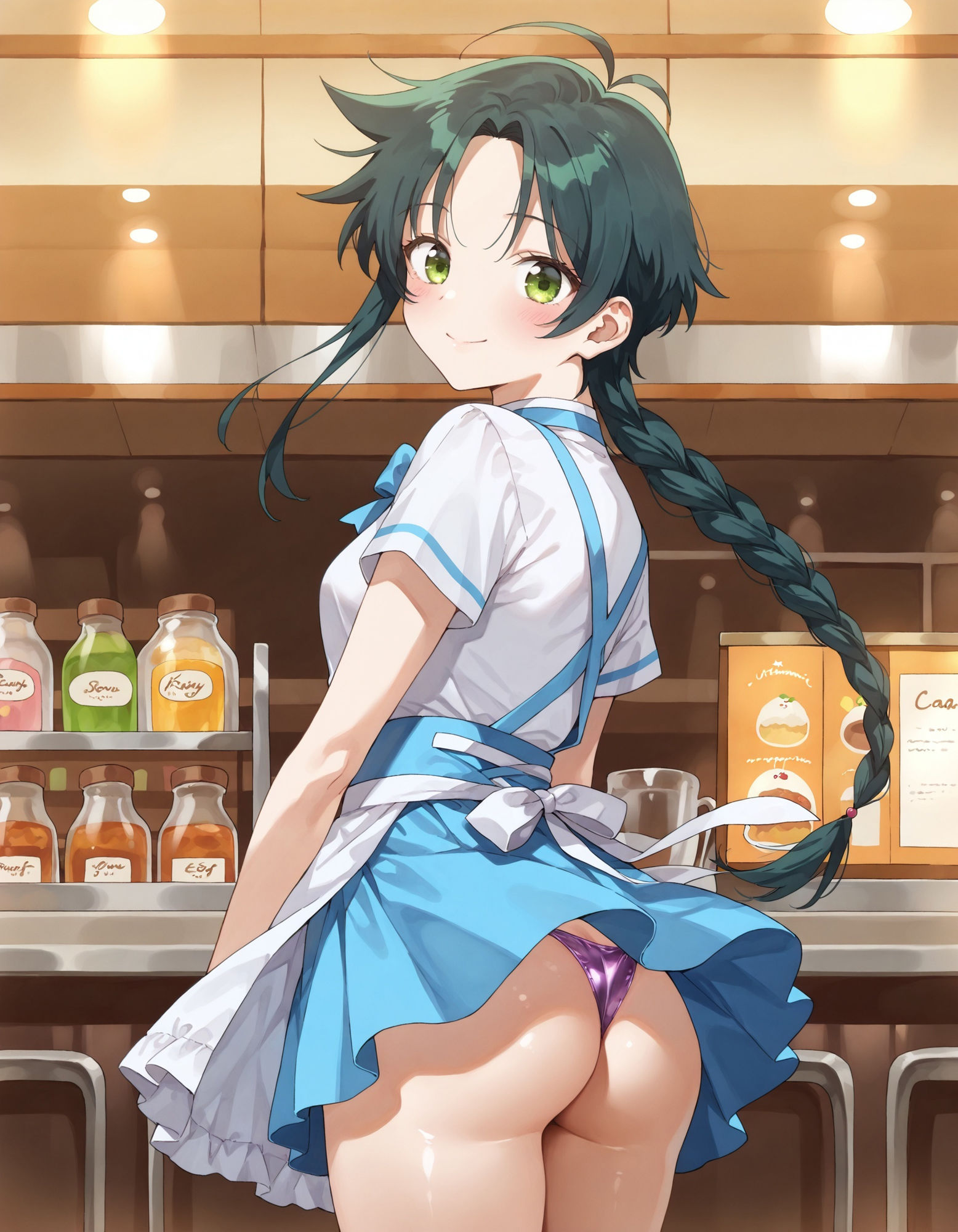 紫〇寺南のパンチラ〜ウェイトレス編〜 - サンプル画像 7