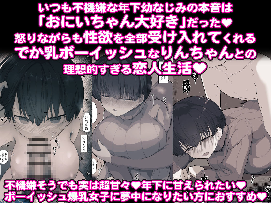 おとなりのでか乳ボーイッシュ年下幼なじみに怒られたいし愛されたい！ りんちゃん1 えいいちのまとめ2 - サンプル画像 1