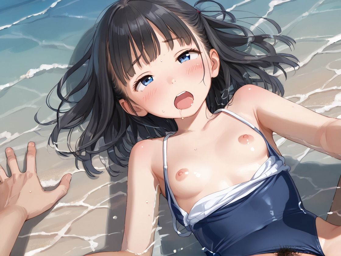 触って  感じで  つるぺた少女の日常  〜水着少女とのえっちな夏の思い出2〜 - サンプル画像 9