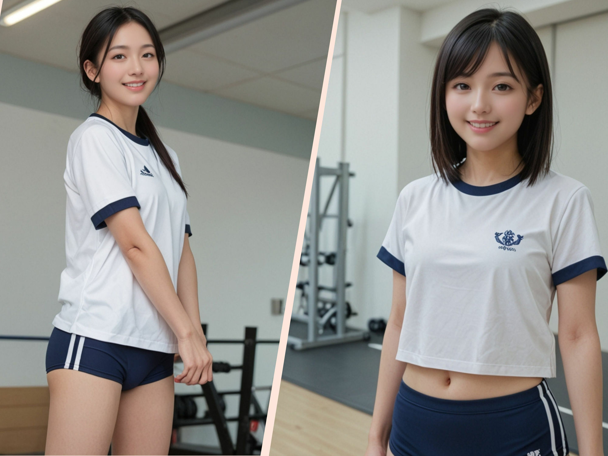 ブルマ越しの誘惑  先生と女子校生の体育館えっち - サンプル画像 1