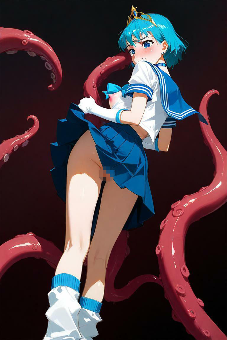 生成AI、制服少女と触手2 - サンプル画像 3