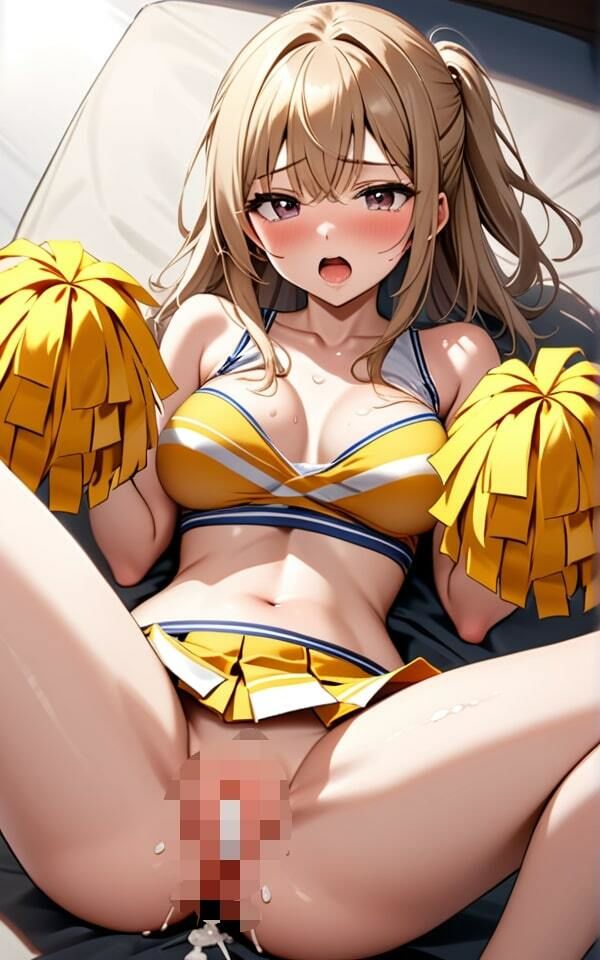 可愛いチアガールのアツい応援！「私でスッキリして頑張って」 - サンプル画像 1