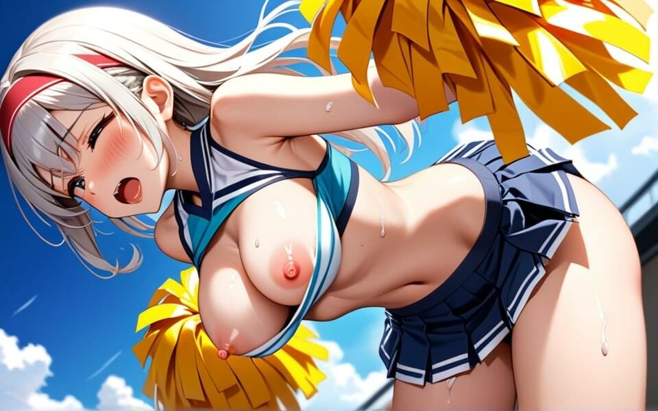 可愛いチアガールのアツい応援！「私でスッキリして頑張って」 - サンプル画像 2