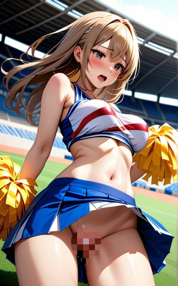 可愛いチアガールのアツい応援！「私でスッキリして頑張って」 - サンプル画像 4