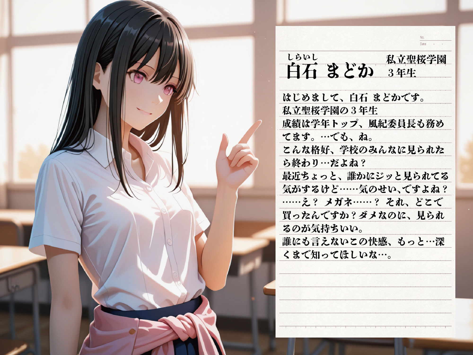 透視メガネ -学校編- 〜制服、水着、体操服、パンツの奥まで〜【豪華CG500枚収録】 - サンプル画像 2