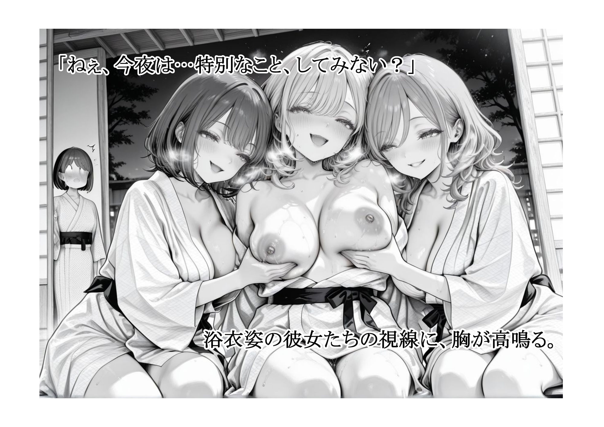 湯けむりJKトライアングル〜修学旅行の夜、僕は彼女たちのもの〜 - サンプル画像 2