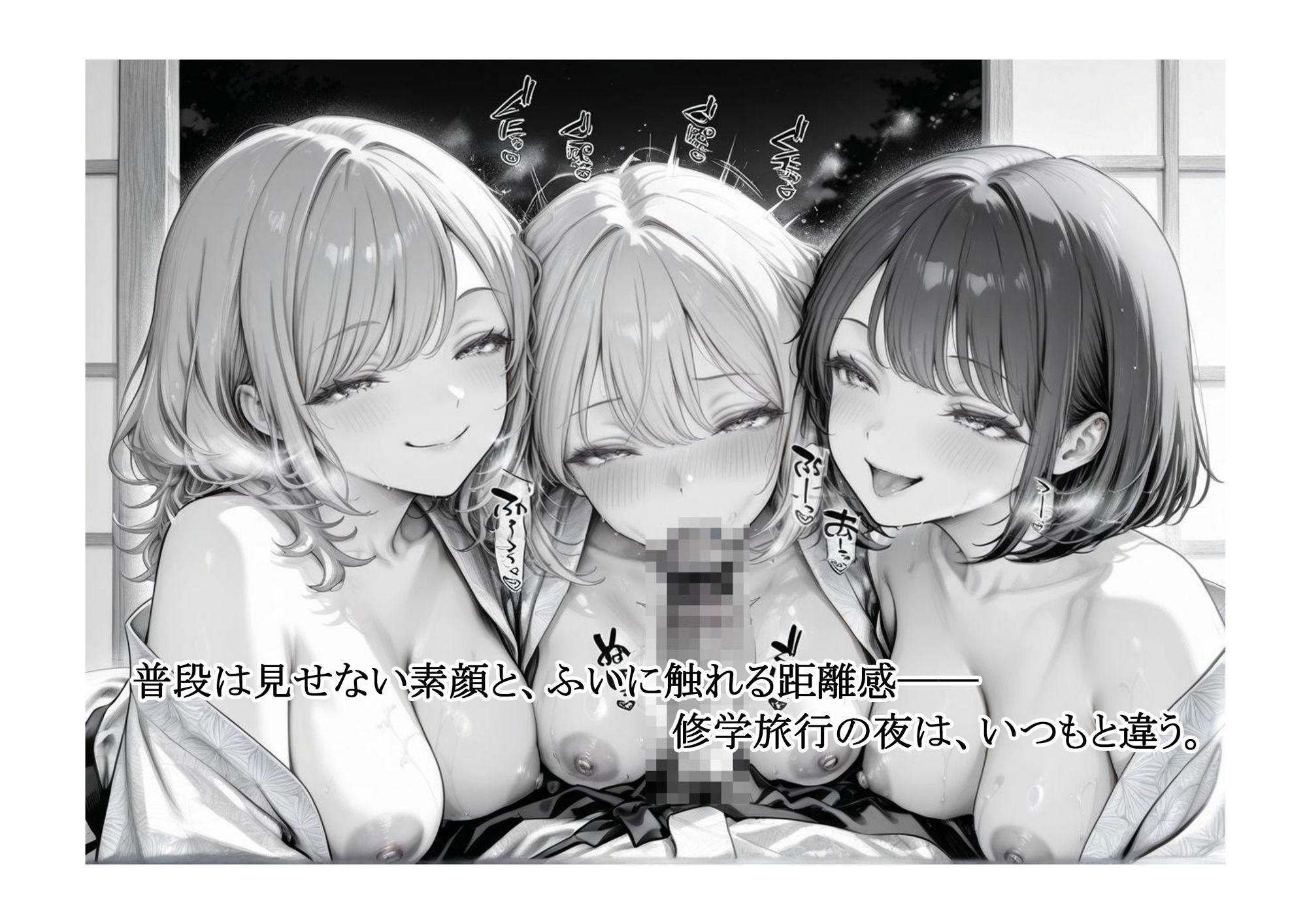 湯けむりJKトライアングル〜修学旅行の夜、僕は彼女たちのもの〜 - サンプル画像 3
