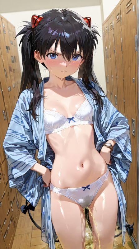 「浴衣でおもらしイラスト-R18版」100枚セット - サンプル画像 5