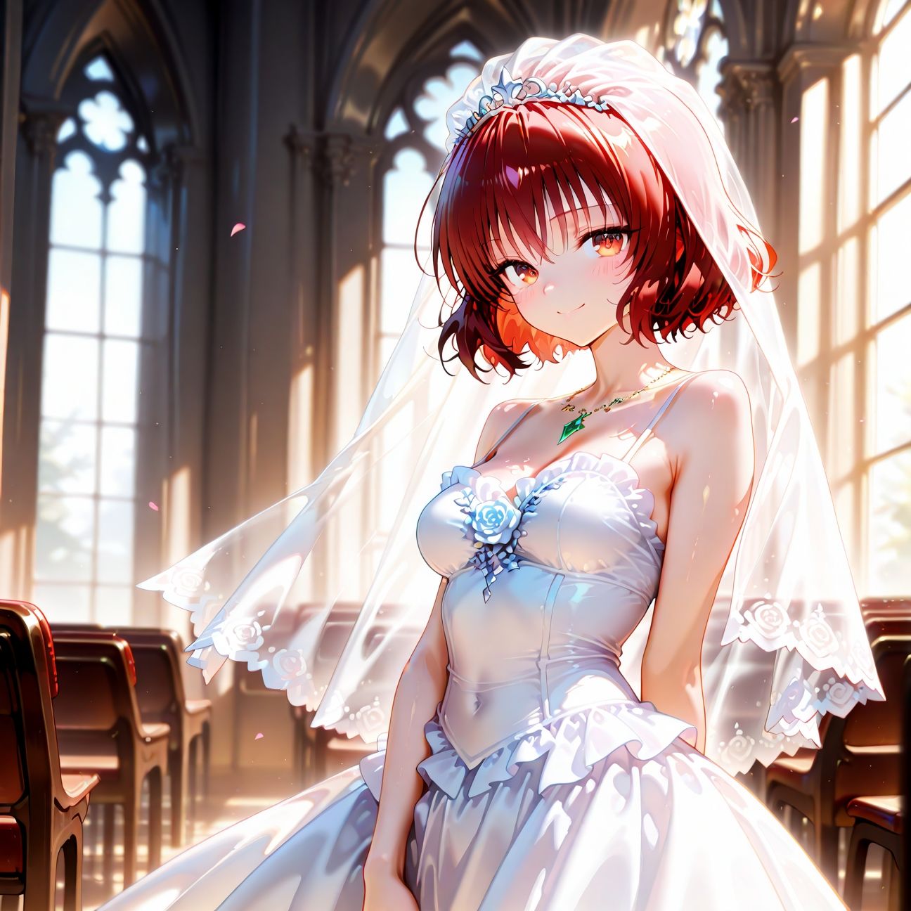 【Part4】ウェディングドレスで浮気セックス！婚前最後のお遊び♪ - サンプル画像 1