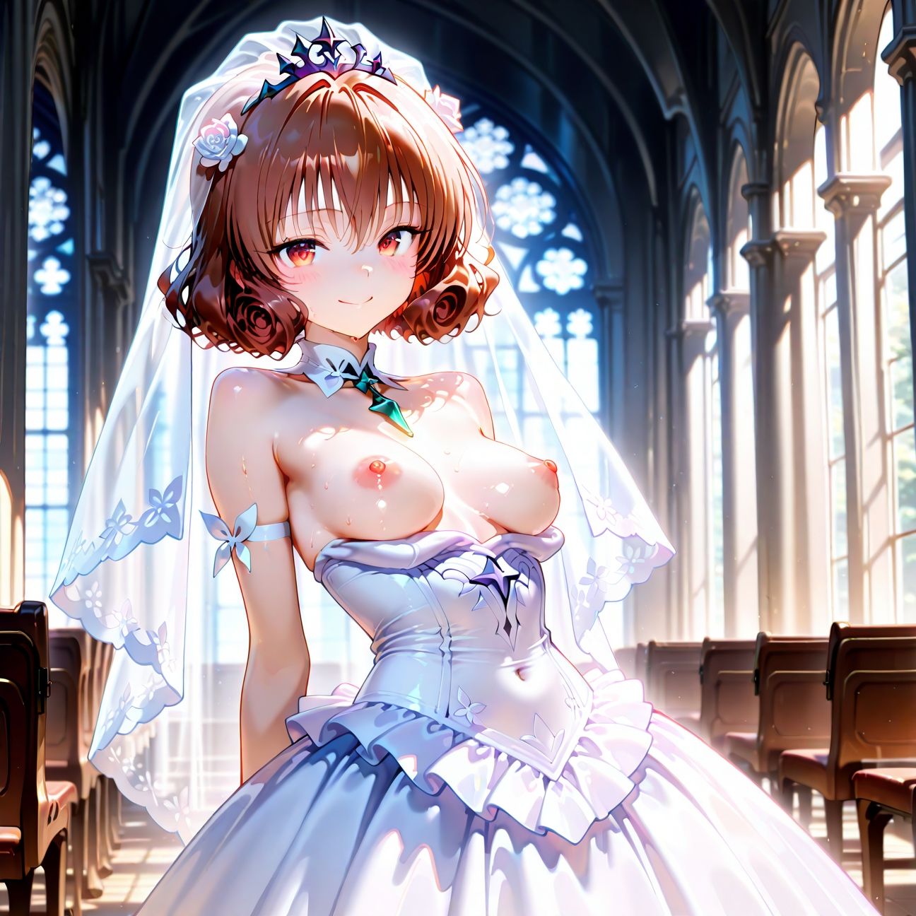 【Part5】ウェディングドレスで浮気セックス！婚前最後のお遊び♪ - サンプル画像 3