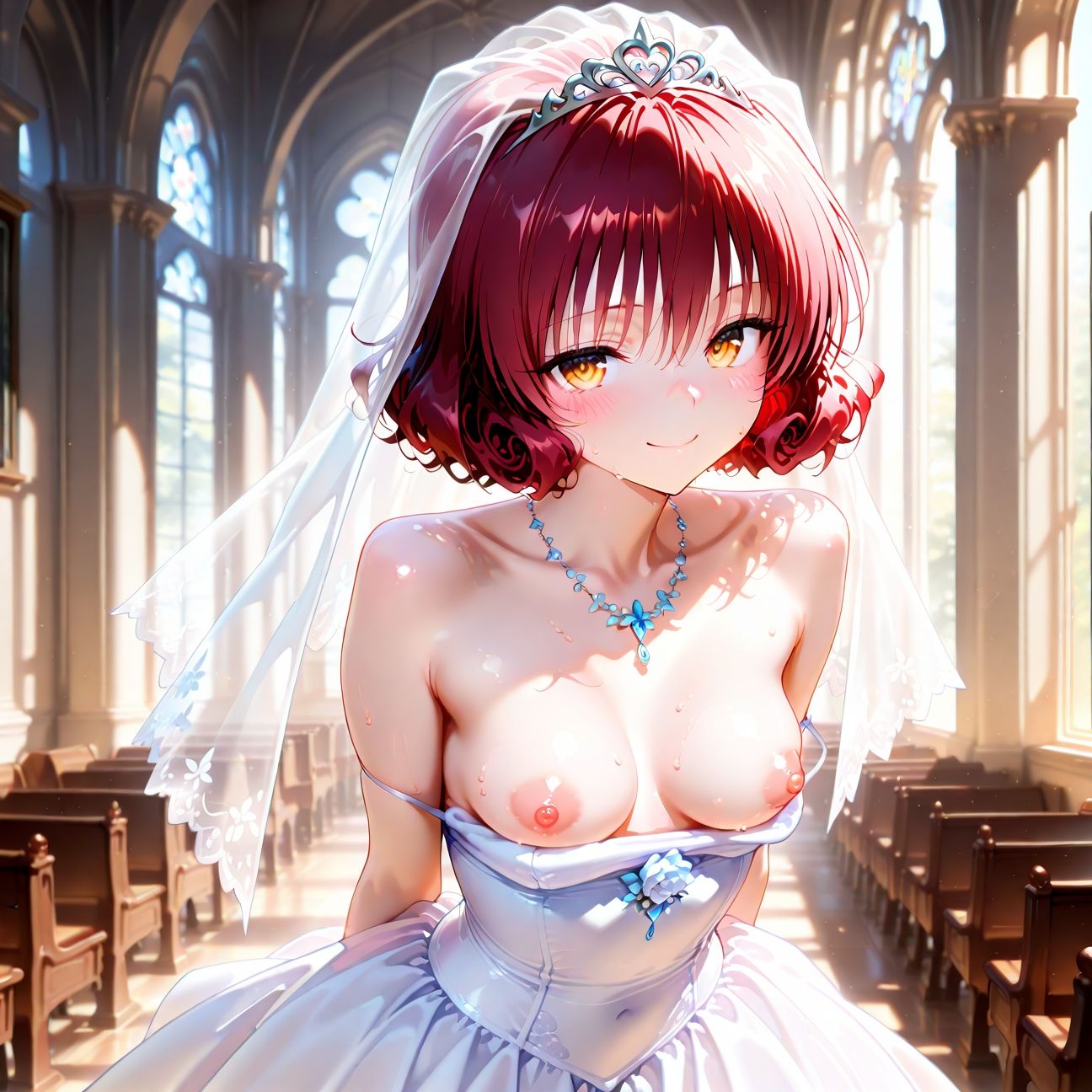 【Part7】ウェディングドレスで浮気セックス！婚前最後のお遊び♪ - サンプル画像 3