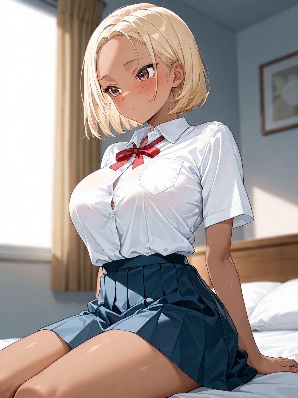 褐色ギャル女子校生と中出しセックス - サンプル画像 1