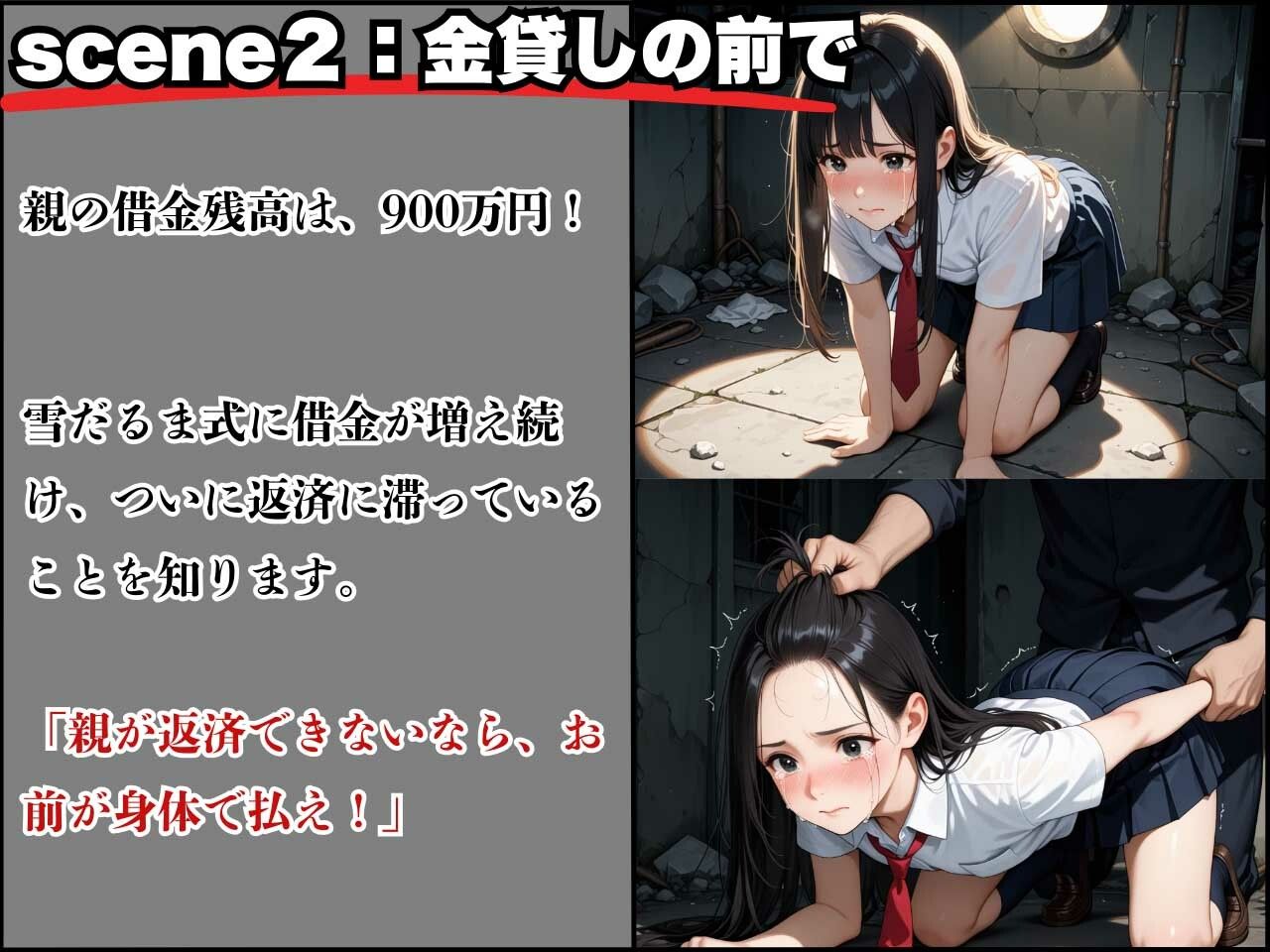 【快楽堕ち】女子校生を拘束監禁！借金のかたに彼氏専用まんこ貫通！ - サンプル画像 4
