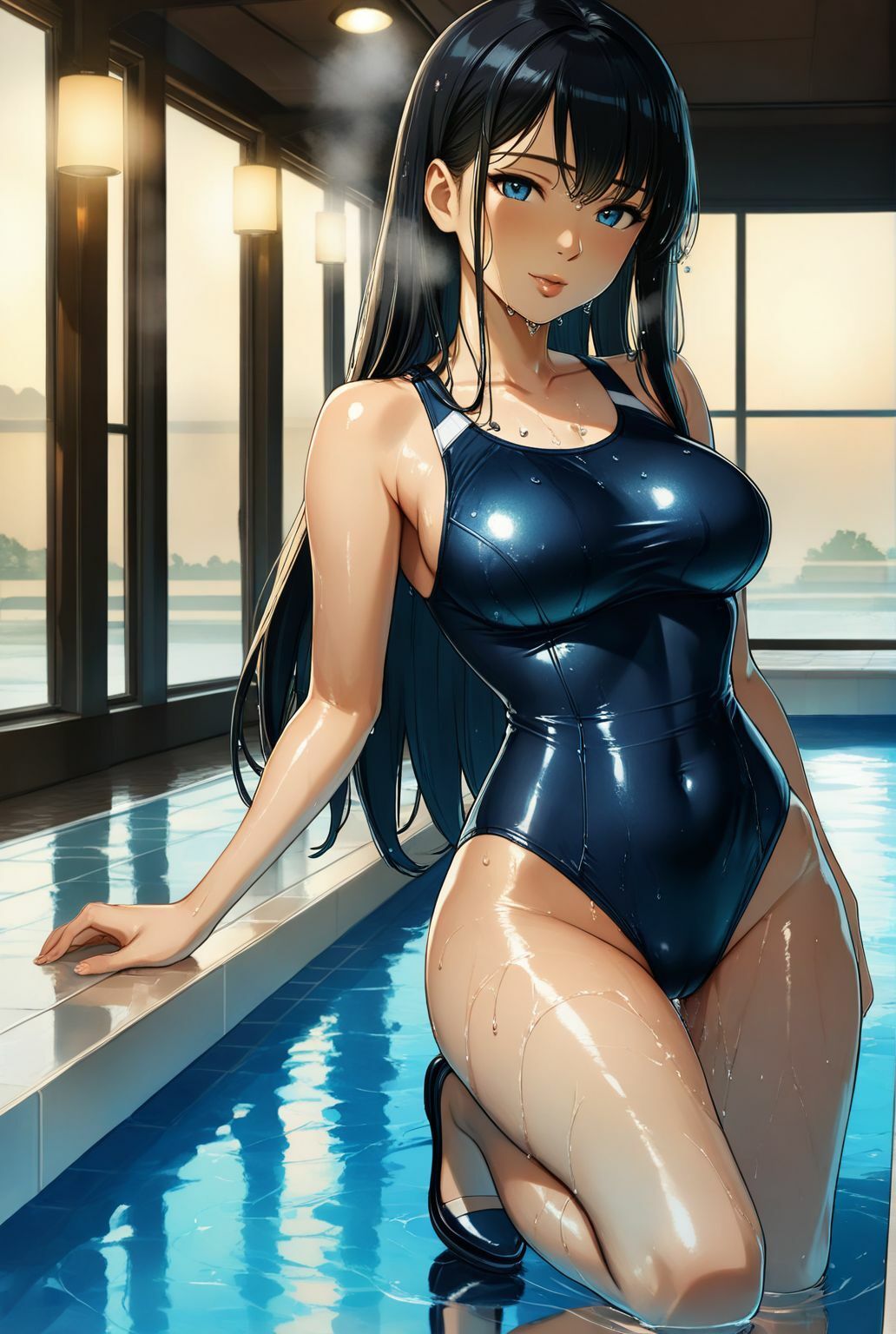 しっとり濡れる若熟女人妻  プールサイドで囁く欲情 - サンプル画像 2