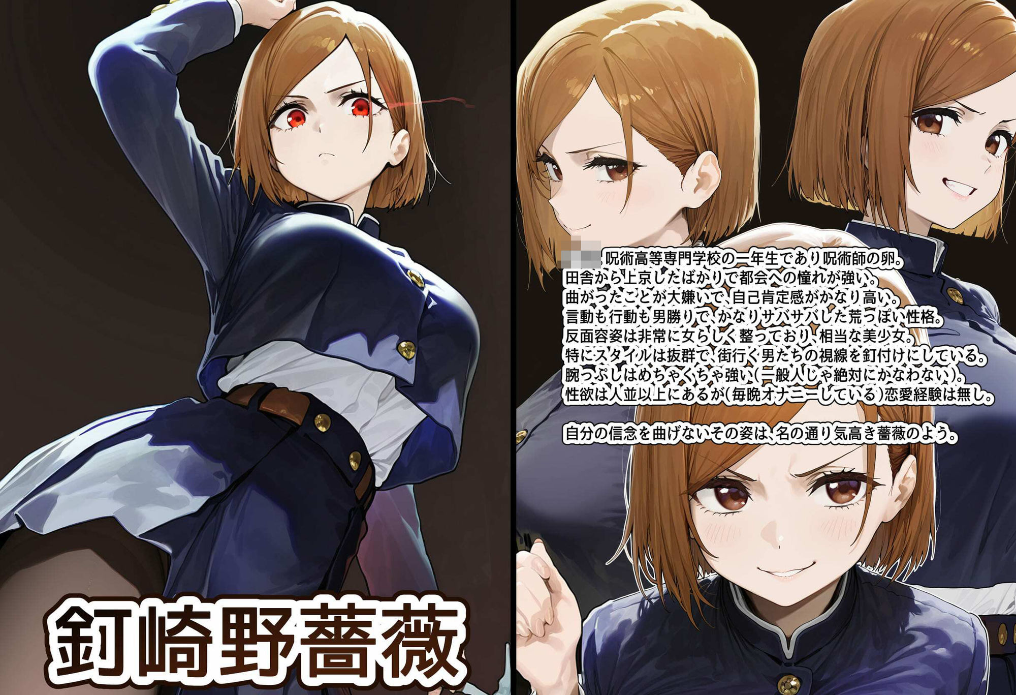 男勝りな強気美少女・釘崎野薔薇ちゃんは孕ませおじさんのデカマラファックで即敗北！〜ドMで甘えん坊な妊婦妻に堕ちる〜 - サンプル画像 1