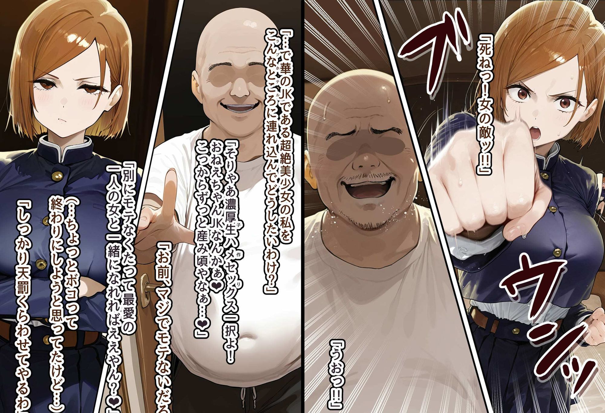 男勝りな強気美少女・釘崎野薔薇ちゃんは孕ませおじさんのデカマラファックで即敗北！〜ドMで甘えん坊な妊婦妻に堕ちる〜 - サンプル画像 4