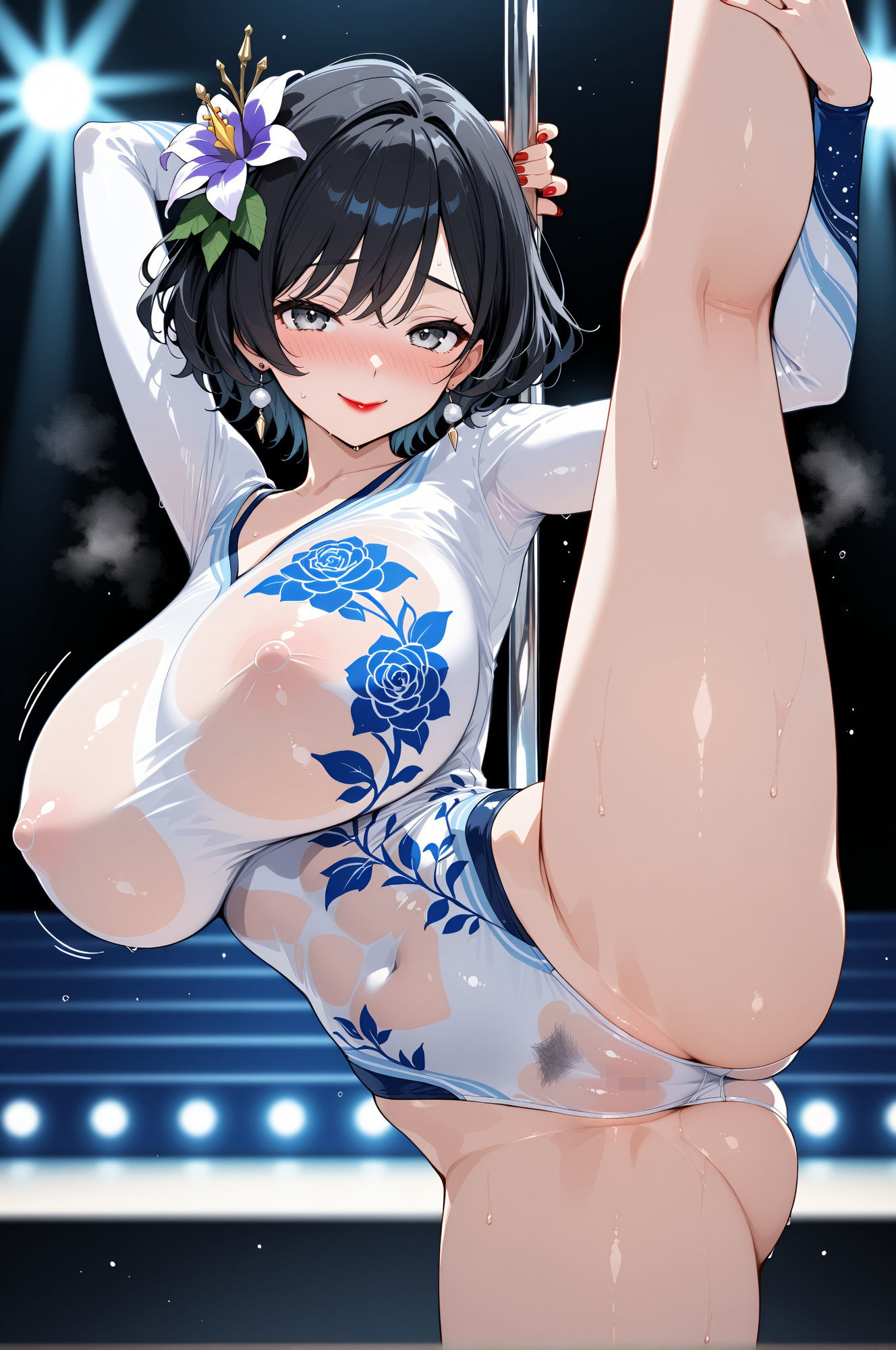 運動神経0のお母さんがポールダンスに挑戦するCG集 - サンプル画像 10