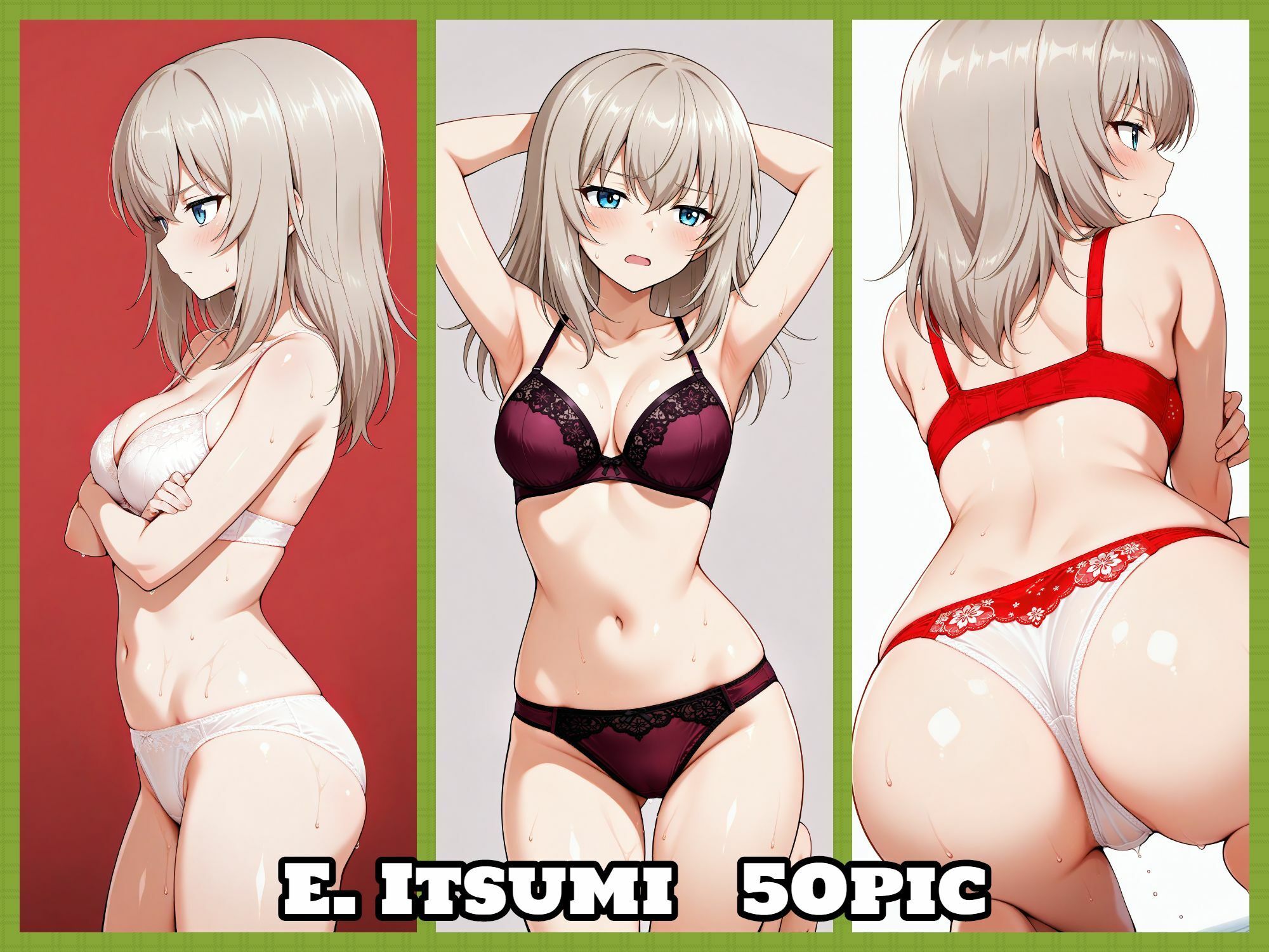 Girls underwear panties and bra 黒森峰編 - サンプル画像 4