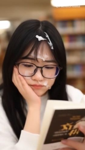 顔射後の余韻 - 読書編 Vol.2 - サンプル画像 1