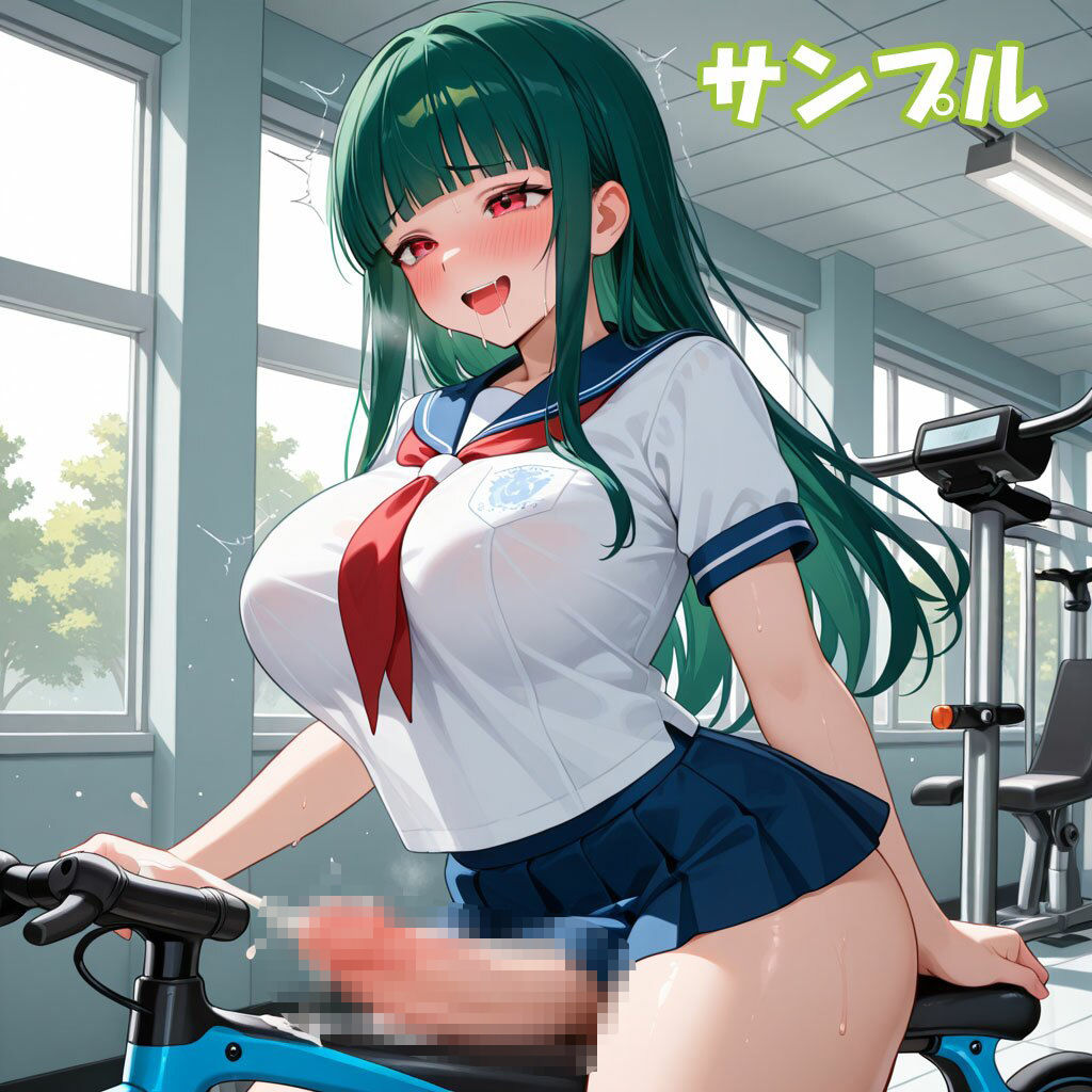 ふたなり彼女！ときどき彼女！3-12  緑パッツンちゃん単独＜制服編＆ヌード編＞ - サンプル画像 3