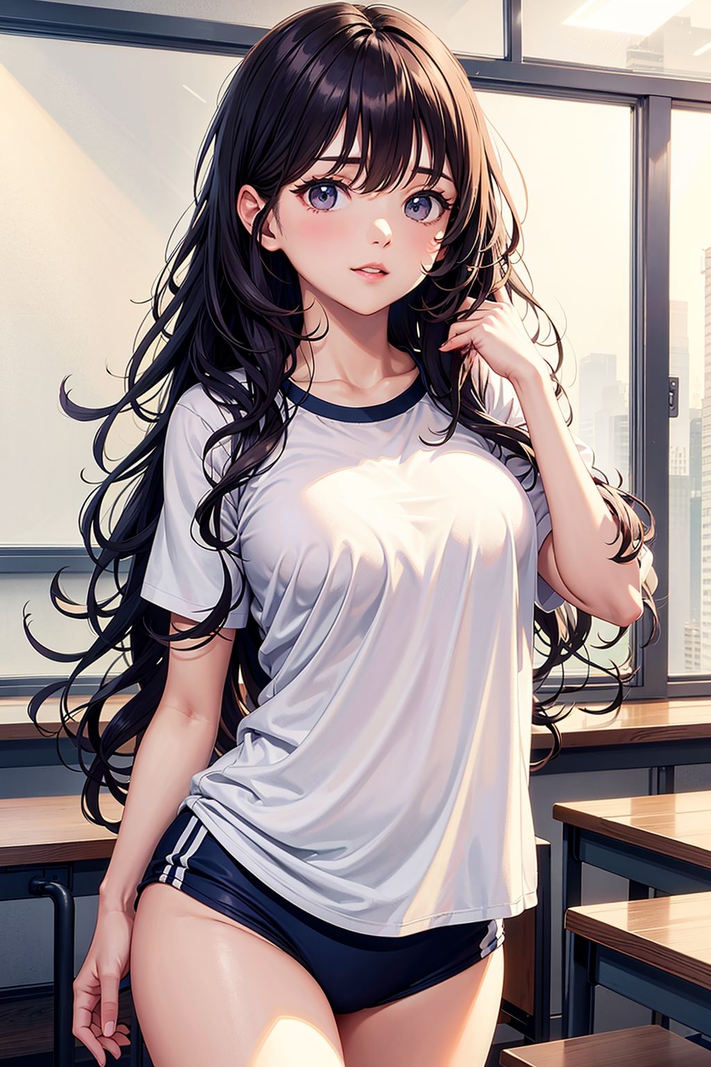 ブルマ日和 キュートなロングウェーブ - サンプル画像 1