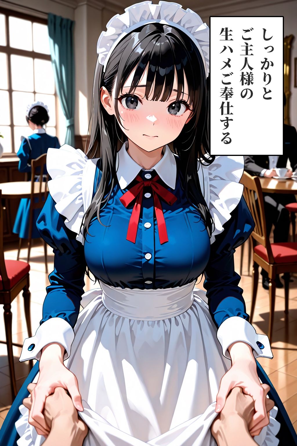 学園祭で女子校生メイド喫茶をしたら、メイド服の生まんこハメ放題になった話 - サンプル画像 2