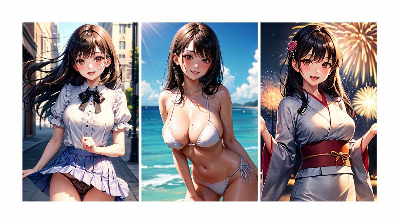 夏彼女---彼女と過ごす夏の一日 - サンプル画像 1
